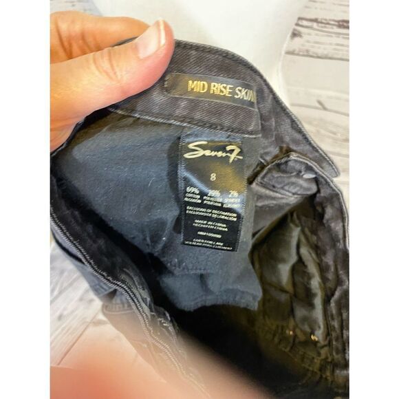 Seven 7 Black Jeans Size - Picture 7 of 8